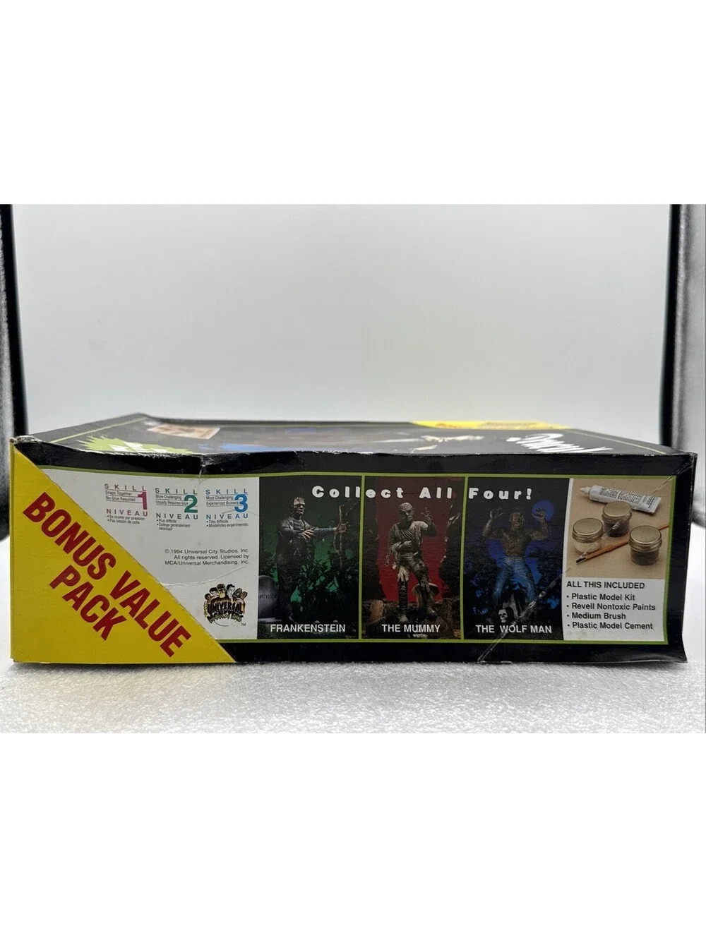 Monogram 1994 Dracula 1:8 Scale Monsters Model Value Pack Kit Glow In The Dark